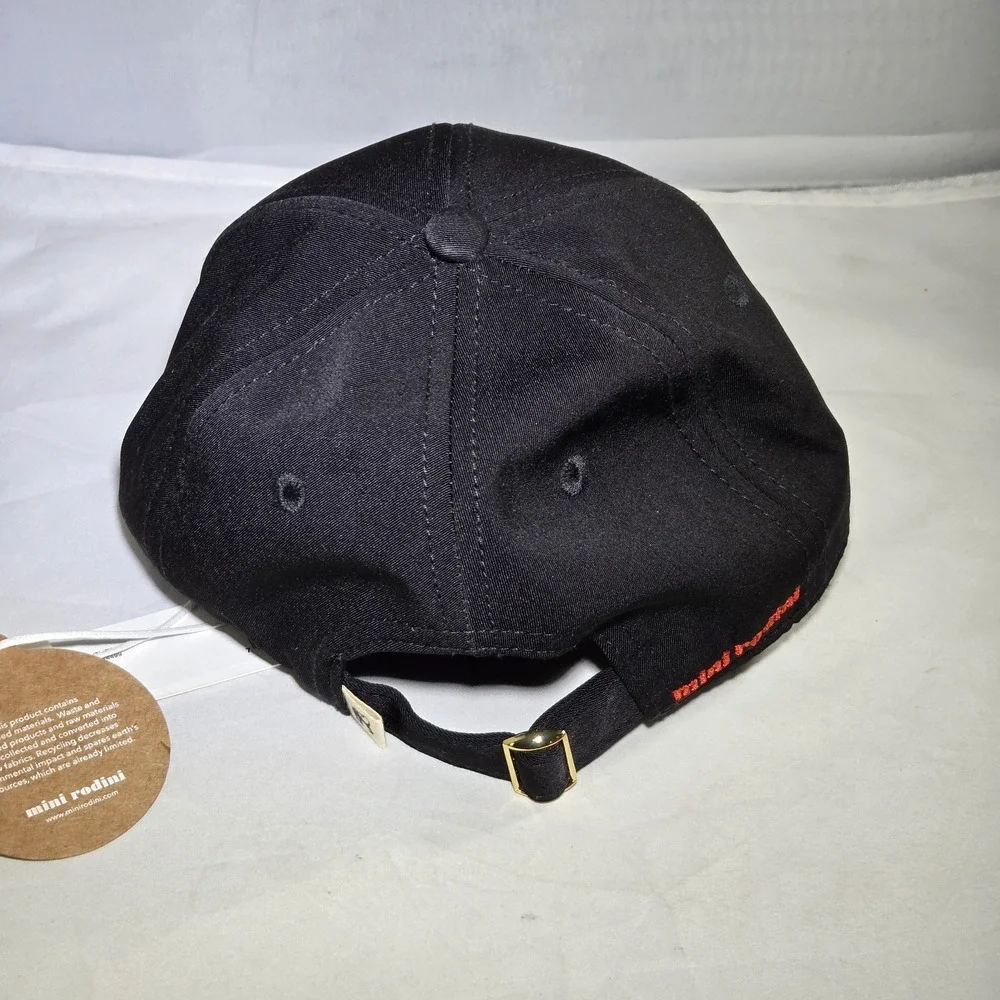Mini Rodini Hat Youth Size 52/54 Black Panther Toddler Kids NWT‎